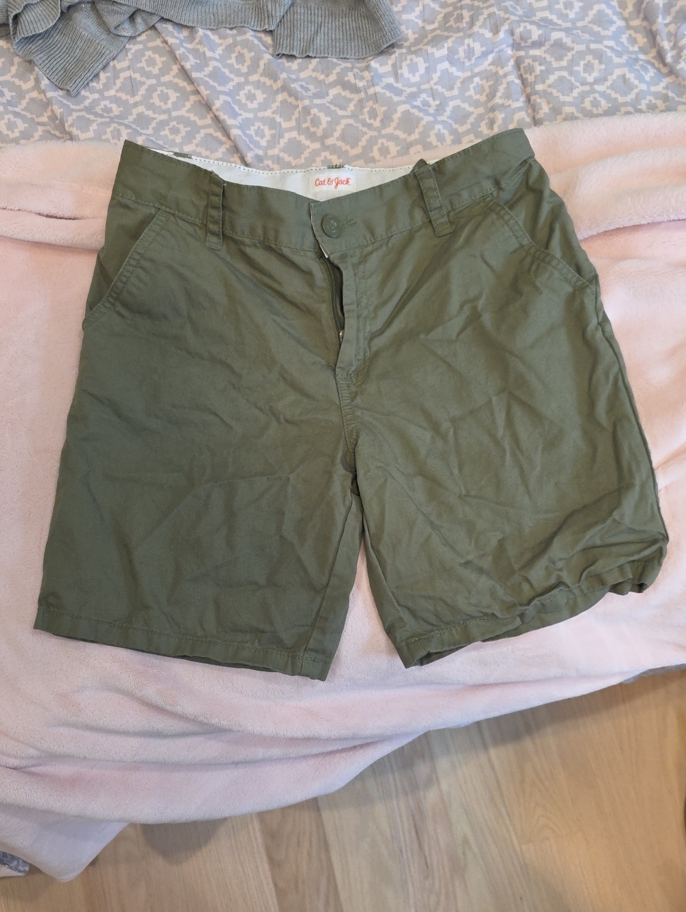 Cat & Jack Olive Green Kids Chino-Style Shorts